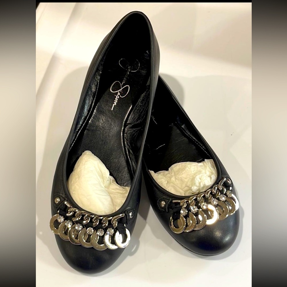 Jessica Simpson flats. Black size 9.5